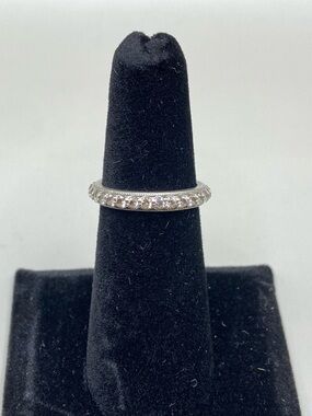 Tacori Sterling Silver Cubic Zirconia Eternity Band Ring